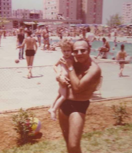 Papa Jean with Dina at the Country Club Glilot