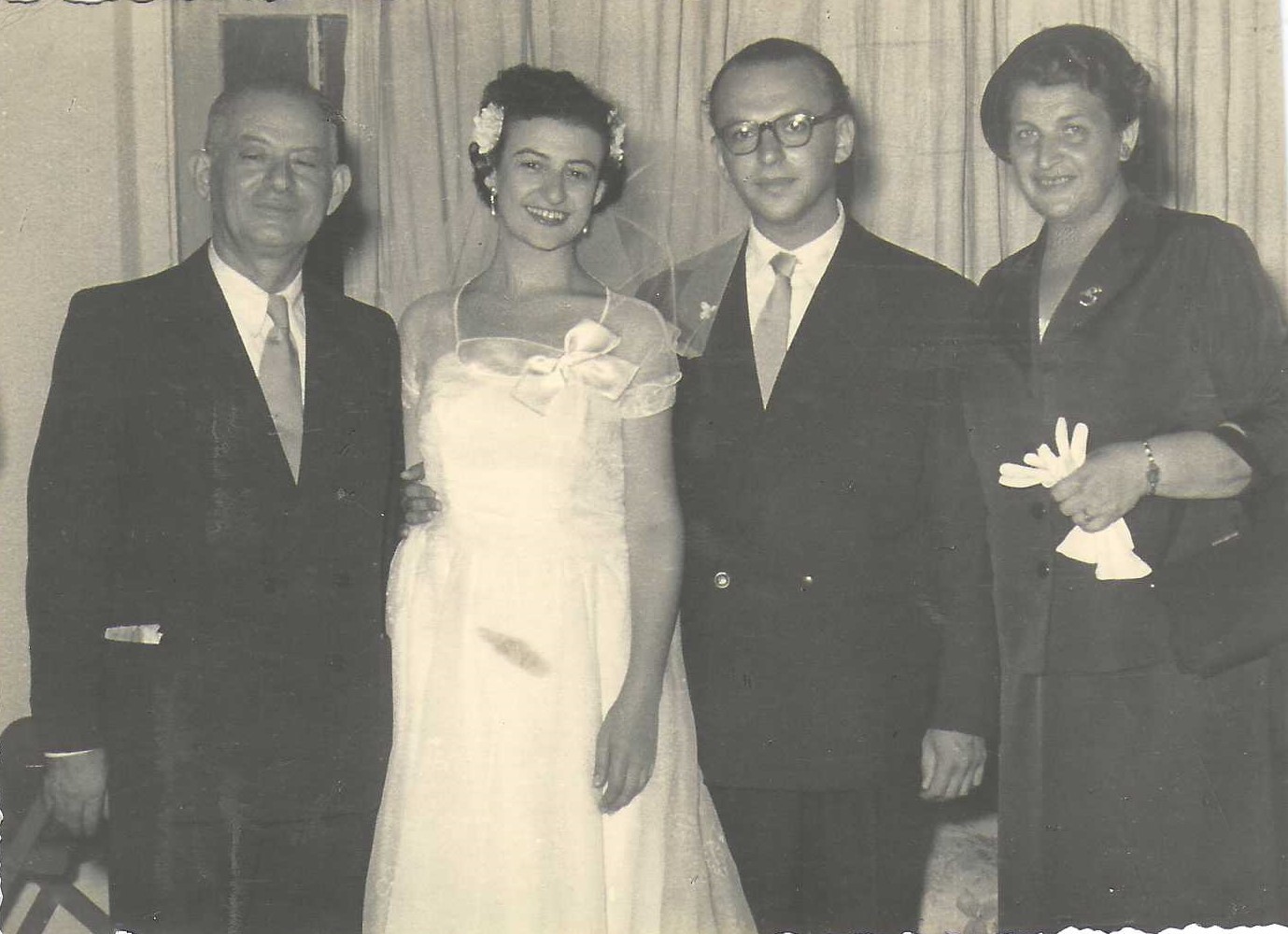 Cecilia Bitter Jean Clarice and Abraham Bitter at Wedding