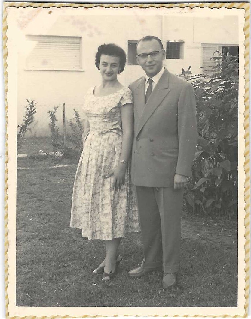 Jean & Clarice in the Yard of Bloch 39 Tel Aviv