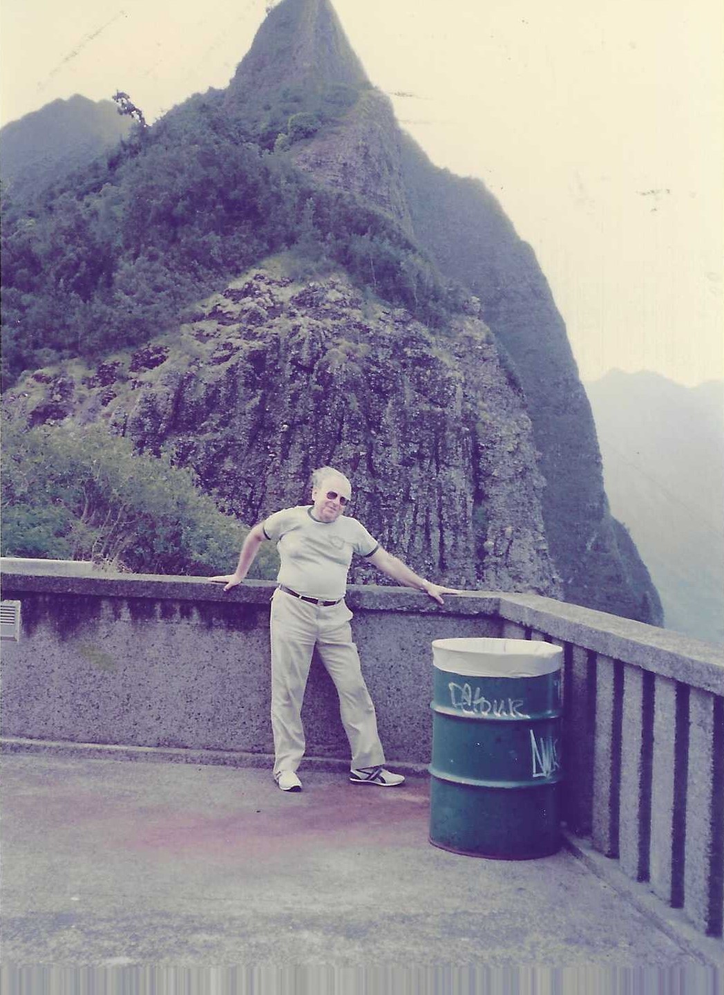 Jean in Hawaii with Hair in the Air 1988