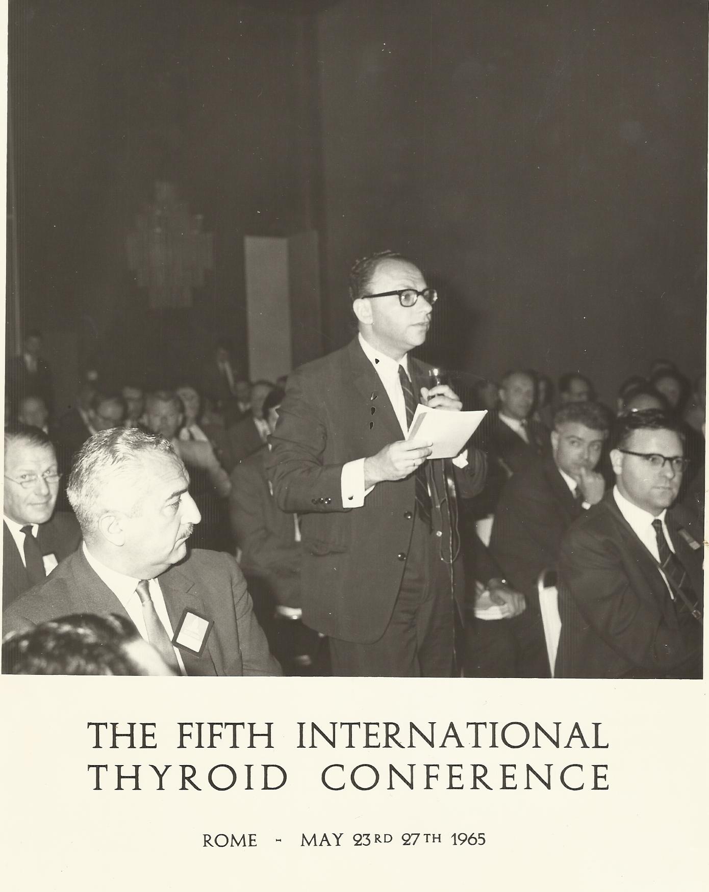 Dr. Gilboa Speaking at Thyroid Congress in Rome 1965