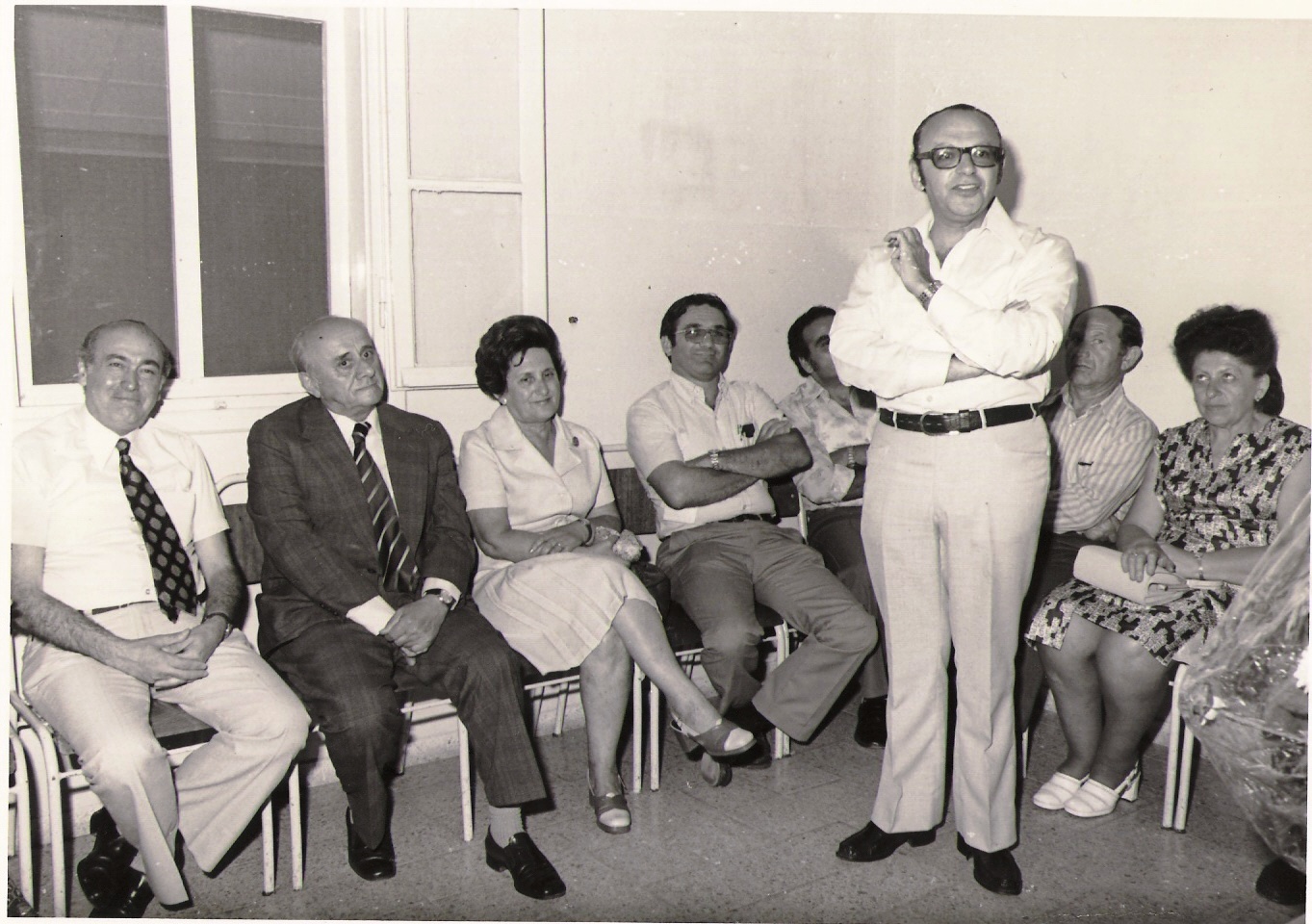 Professor Gilboa talking at the Hospital