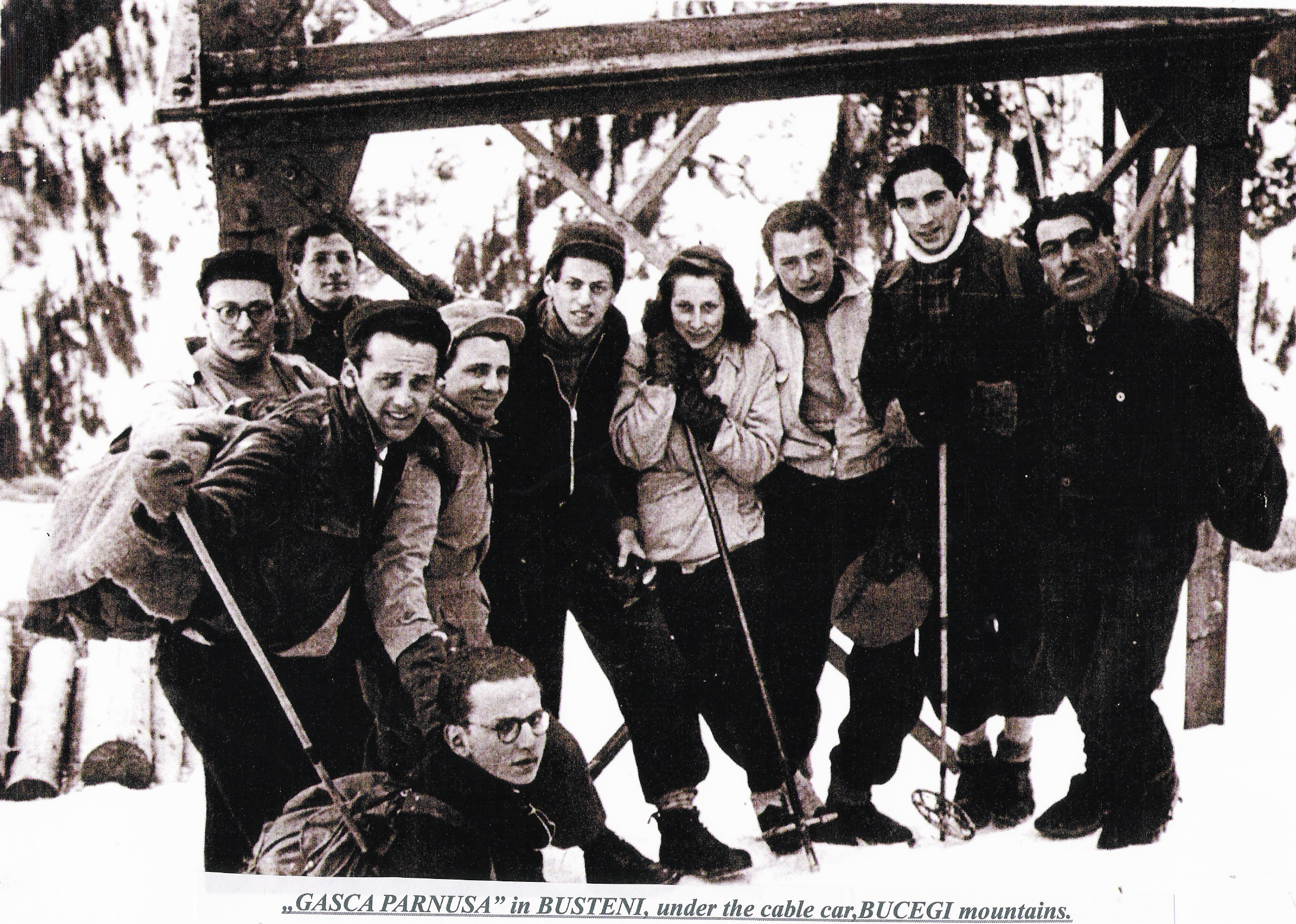 Under the Cable Car in Bucegi Mountains 1946