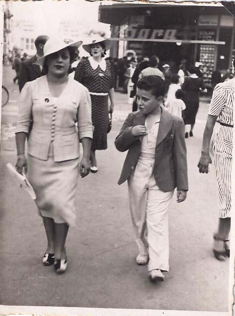 Jean & Mom on Street