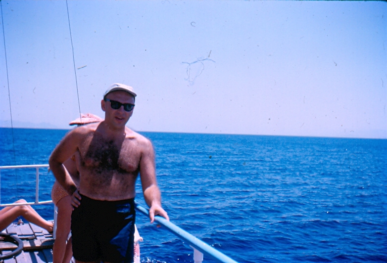 Jean on a Boat on the Red sea 1967